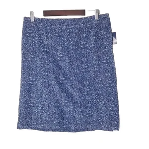 Falda de pana Basic Editions para mujer talla grande azul nueva - Imagen 1 de 14