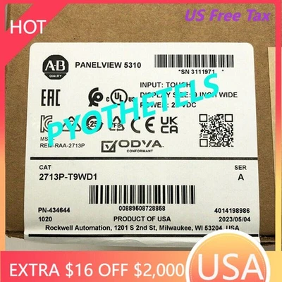 2713P-T9WD1 New Allen-Bradley AB PanelView 5310 Graphic Terminal 2713PT9WD1 - Image 1 of 4