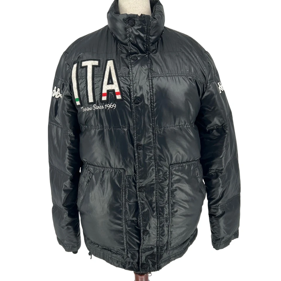 Chaqueta acolchada Kappa ITA Italia negra XXL - Abrigo de invierno Torino Heritage ropa de calle Foto 1 de 4