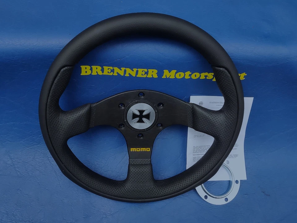 30Momo Sportlenkrad passt für Golf1,2,3+CabrioJetta,Corrado,ABE inkl.EK Hupknopf - Bild 1 von 1