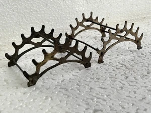 Antiguo soporte para lápices victoriano de latón de hierro para oficina retro decorativo 2 piezas - Imagen 1 de 15