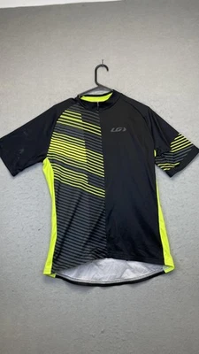 Jersey de ciclismo Louis Garneau para hombre mediano negro amarillo manga corta 3 bolsillos Foto 1 de 4