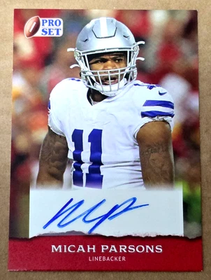2022 Pro Set Sports PSA-MP1 Micah Parsons Auto - Cowboys Packers - Image 1 of 2