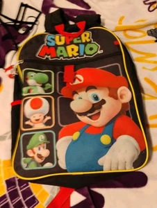 Nintendo Super Mario Bros Jungen großer Rucksack 16" Schule Luigi Toad Yoshi Bowser - Bild 1 von 7