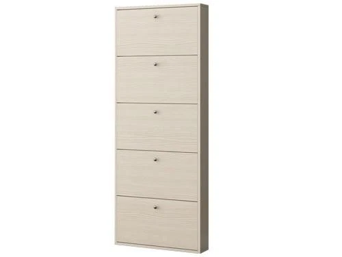 SCARPIERA SLIM 5 ANTE OLMO NOBILITATO MELAMINICO CM.73X15X180 CM - Immagine 1 di 1