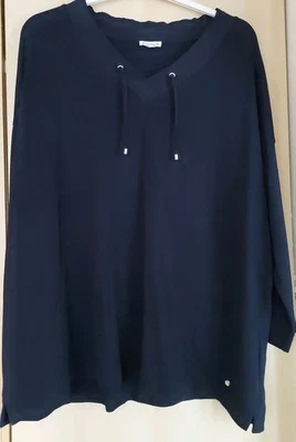 Tom Tailer Damen Strickshirt Gr. 54 Dunkelblau mit Kordelzug - Bild 1 von 4