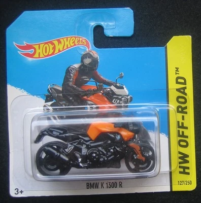 Hot Wheels Mattel 2014 OFF-ROAD BMW K 1300 R Schwarz mit orangen Tank OVP - Bild 1 von 2