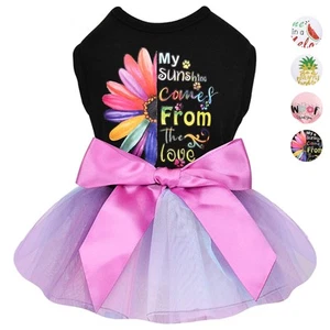 Dog Clothes for Small Dogs Girl, Spring Pet Dress Puppy Princess Tutu Cute Pu... - Picture 1 of 7
