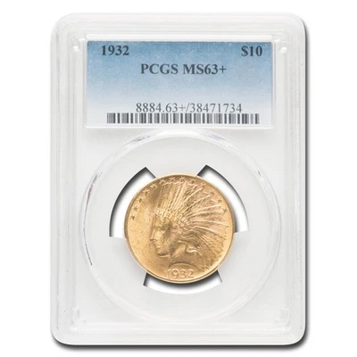 1932 $10 Indian Gold Eagle MS-63+ PCGS - Image 1 of 3
