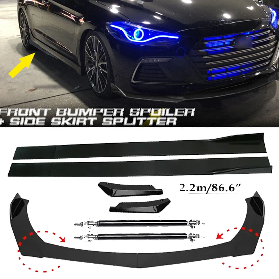 Front Bumper Lip Spoiler Splitter Car Body Rear For Hyundai - Image 1 of 4