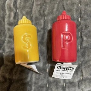 Cracker Barrel Mini Ketchup und Senf Salz & Pfefferstreuer 4. Juli 2025+ - Bild 1 von 6