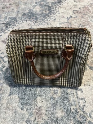VINTAGE Polo Ralph Lauren Mini Boston Bolso Bolso de Mano Bolso de Mano Color Marrón Lona  Foto 1 de 4