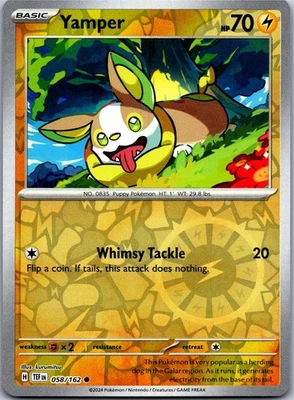 Yamper 058/162 - SV05: Temporal Forces Reverse Holo - Image 1 of 2