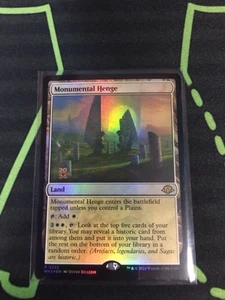 MTG Magic The Gathering Monumental Henge Foil Prerelease Promo Land Commander - Picture 1 of 1
