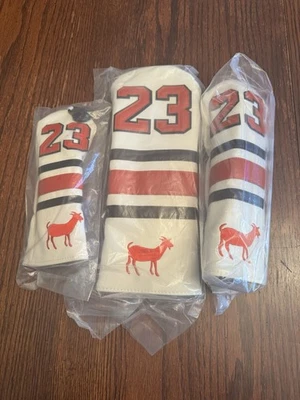 The Goat Number 23  Red & White & Black Golf Club Head Covers Brand New - Image 1 of 2