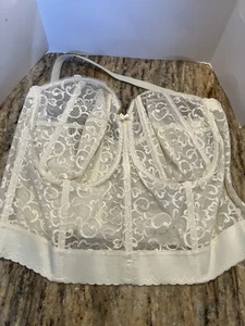 Goddess Long Line Bullet Bra Corset Bustier Cincher Shaper 48C Pin Up Lingerie - Picture 1 of 4