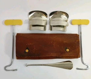 Antique Swaine & Adeney England Jockey Hunting Companion w/ Leather Case Vtg - Picture 1 of 24