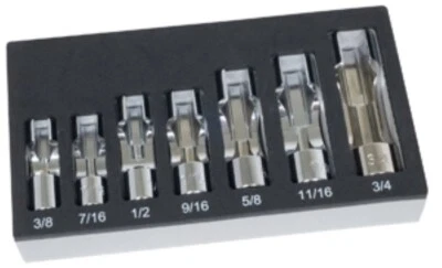 Lisle 13180 7 Piece 3/8" Drive SAE Flare Nut Socket Set