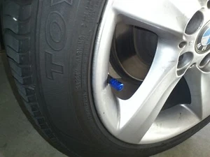 4 Pcs Aluminum Tire Valve Stem Cap Cover Auto Car Truck Bike Blue - Picture 1 of 6