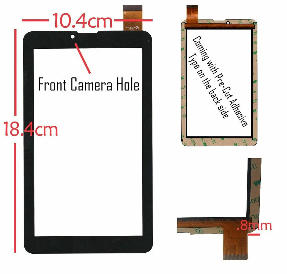 Digitalizador de pantalla táctil para IVIEW-794TPC Sankey 73G03 kingvina 018 118 QX TYF1176 Foto 1 de 3