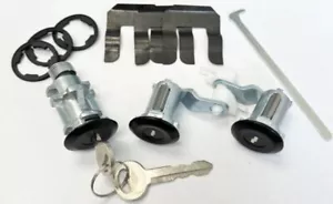 Black Premium Door and Trunk Lock Set For 1981-1986 Ford Mustang; With Keys - Picture 1 of 2