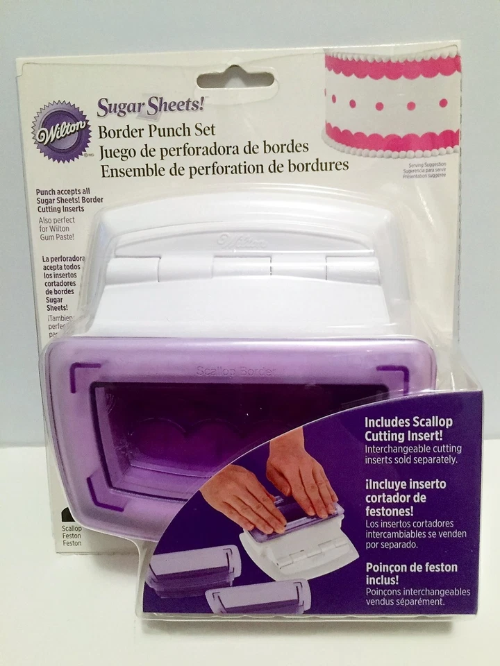 Wilton  Sugar Sheets Border Punch Set Includes Scallop Cutting Insert New NIP - Image 1 of 1