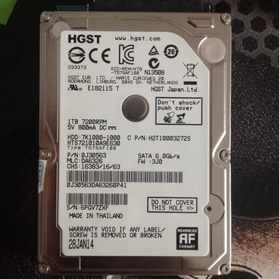 7K1000 1TB SATA 2,5" 7200 U/min HTS721010A9E630 Festplatten HDD - Bild 1 von 4