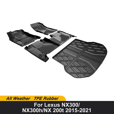 TPE Floor Mats and Trunk Mat All Weather for 2015-2021Lexus NX200t/NX300/NX300h - Image 1 of 4