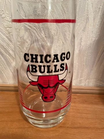 Chicago Bulls Drinking Glass  Free Shipping Cover