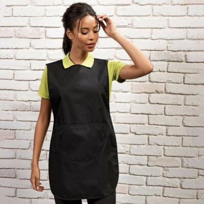 RSJ ENGLAND UNISEX TABARD POCKET APRON KITCHEN CATERING CLEANING DISH BAR CHEF FRONT BIB UK