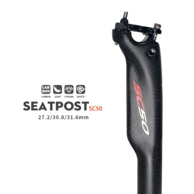 Tija de sillín de fibra de carbono Mtb tubo de asiento telescópico para bicicleta 27,2/30,8/31,6 mm Foto 1 de 4