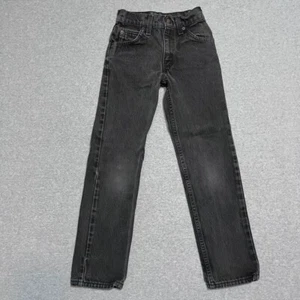 Vintage Levis 505 Jeans Boys 10 Slim Orange Tab 90s Faded Distressed Denim - Picture 1 of 14