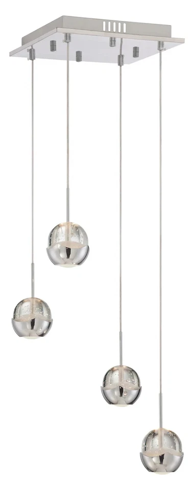 Lite Source Inc. LS-18194 Led Pendant Chrome/Crystal Type Led 6Wx4 - Image 1 of 1