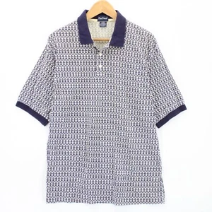 Vintage Par Four Polo Shirt Men's Casual Retro Short Sleeve All Over Print Sz L - Picture 1 of 7