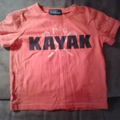 Polo Por Ralph Lauren Euro Market 24 Meses Kayak Gráfico Camiseta Naranja Unisex Foto 1 de 4