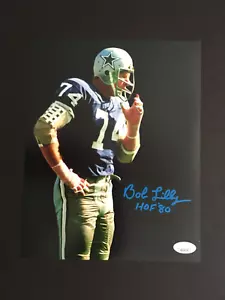 BOB LILLY AUTOGRAPHED 8 X 10 PHOTO J.S.A. AUTHENTICATED - Picture 1 of 6