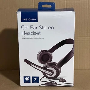 Insignia NS-PAH520 - Auriculares estéreo con cable dobles en la oreja - Negros - PC, Móvil - Imagen 1 de 4