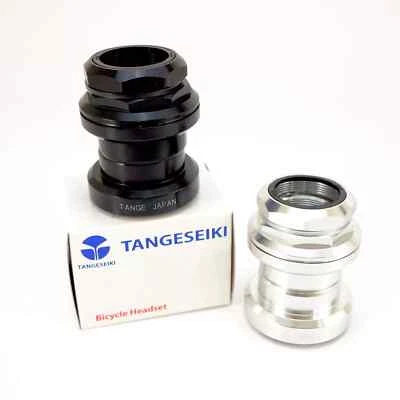 Tange Seiki Falcon FL270C Classic Threaded Bike Headset 1 1/8" Silver/Black - Image 1 of 4