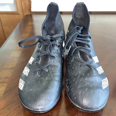 ADIDAS Baseball Black Cleats Predator  Demonscale Size 3.5 Soft High Top EUC - Image 1 of 4