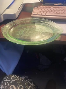 Depression. Lime Green Oval Platter 11 3/4x8” Beautiful - Picture 1 of 3