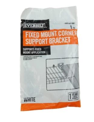 Everbilt Fixed Mount Steel Corner Shelf Support Bracket 1005 862 693 - Image 1 of 2