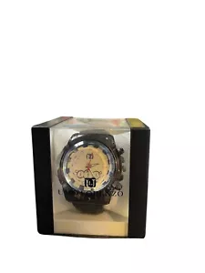 Umo Lorenzo Watch, Men’s, Ivory with Black rubber stretch band, New - Picture 1 of 6