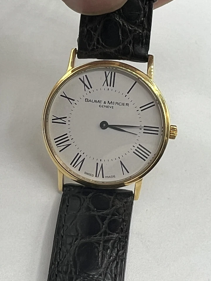 Reloj Hombre Vintage Baume Mercier Classima Ultra Delgado Cuarzo Amarillo 18K G2U Foto 1 de 4