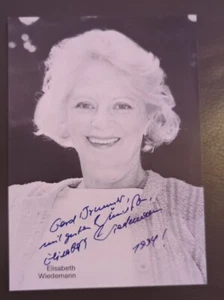 Elisabeth Wiedemann original signierte Autogrammkarte, autograph,Verstorben - Picture 1 of 2