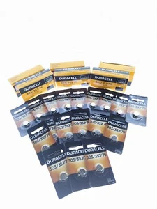 Duracell 303/357/76 Silver Oxide Button Batteries 1 5 20 40 100 Value Pack Lot - Picture 1 of 15