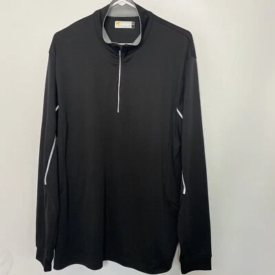 Pullover Jack Nicklaus Golf 1/4 Cremallera XL Negro Manga Larga Elastizado Ligero  Foto 1 de 4