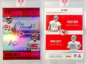 Illusions 2018 - Derrick Nnadi & Armani Watts RC Dual Auto 2/10 - Chiefs - Imagen 1 de 1