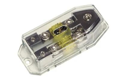 Stinger SHD820 Midi Fused Distribution Block 1/0 4 Gauge In  2) 4 8 AWG Outputs - Image 1 of 4
