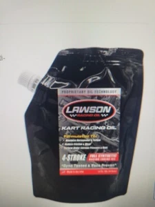 RACING GO KART LAWSON OIL POUCH 14OZ SINGLE SYNTHETIC ANIMAL OHV BRIGGS CLONE - Picture 1 of 1