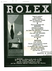 Publicité ancienne montre Rolex 1932 issue de magazine - Picture 1 of 1